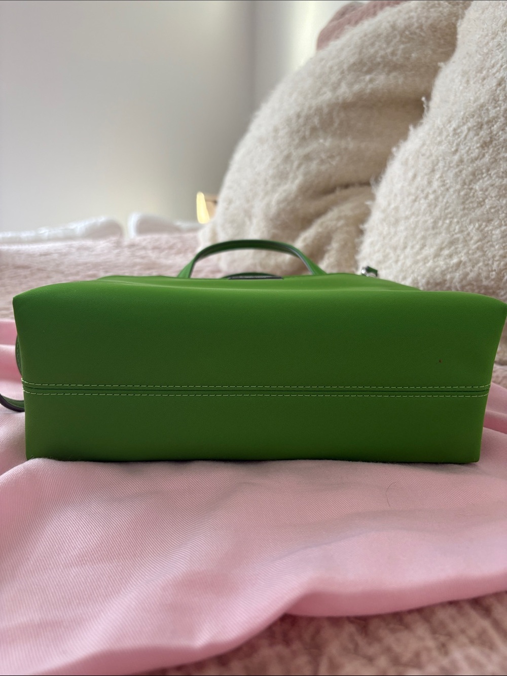 kate spade Green Leather Top-Handle Satchel with Removable Strap - Picture 2 of 5